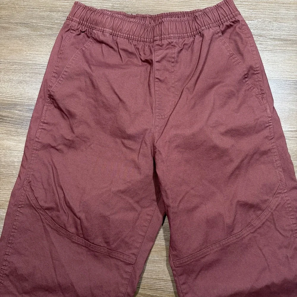 Nike Air Jordan Double Knee Pants Men's SMALL Burgundy Red Skate Baggy 30